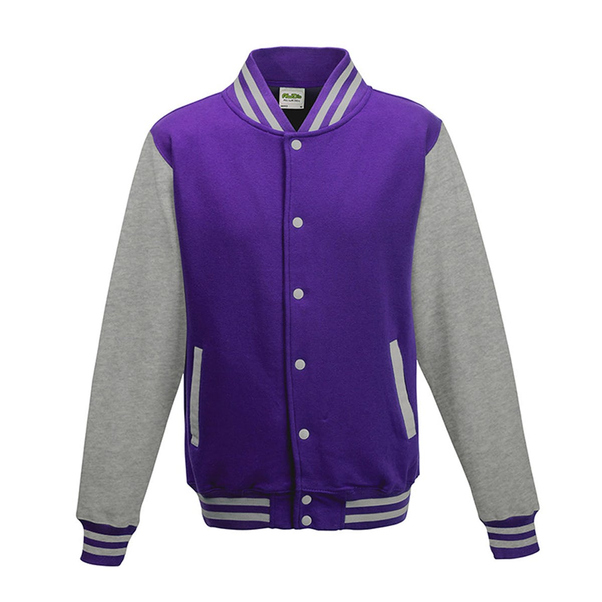 Varsity Jacket Purple/Heather Grey