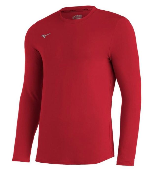 Mizuno COMP Diamond Undershirt LS: Red