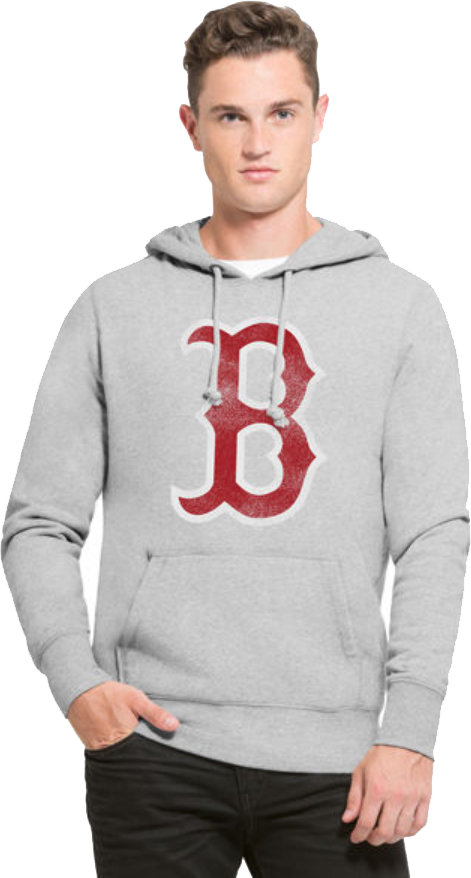 47 Brand Red Sox Grey Headline Hoodie