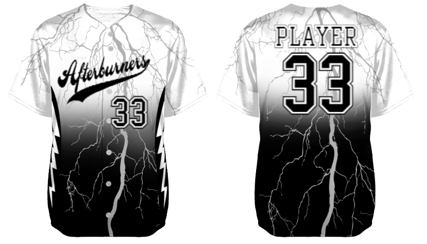 Afterburners Shirt: Lightning, Flatback Mesh