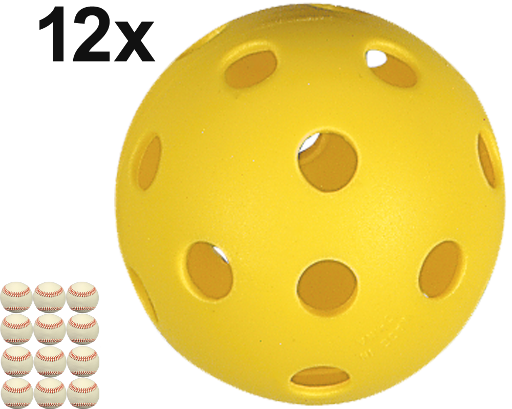 Covee/Diamond CD-PPB-9: Plastic Practice Ball Baseball (12)