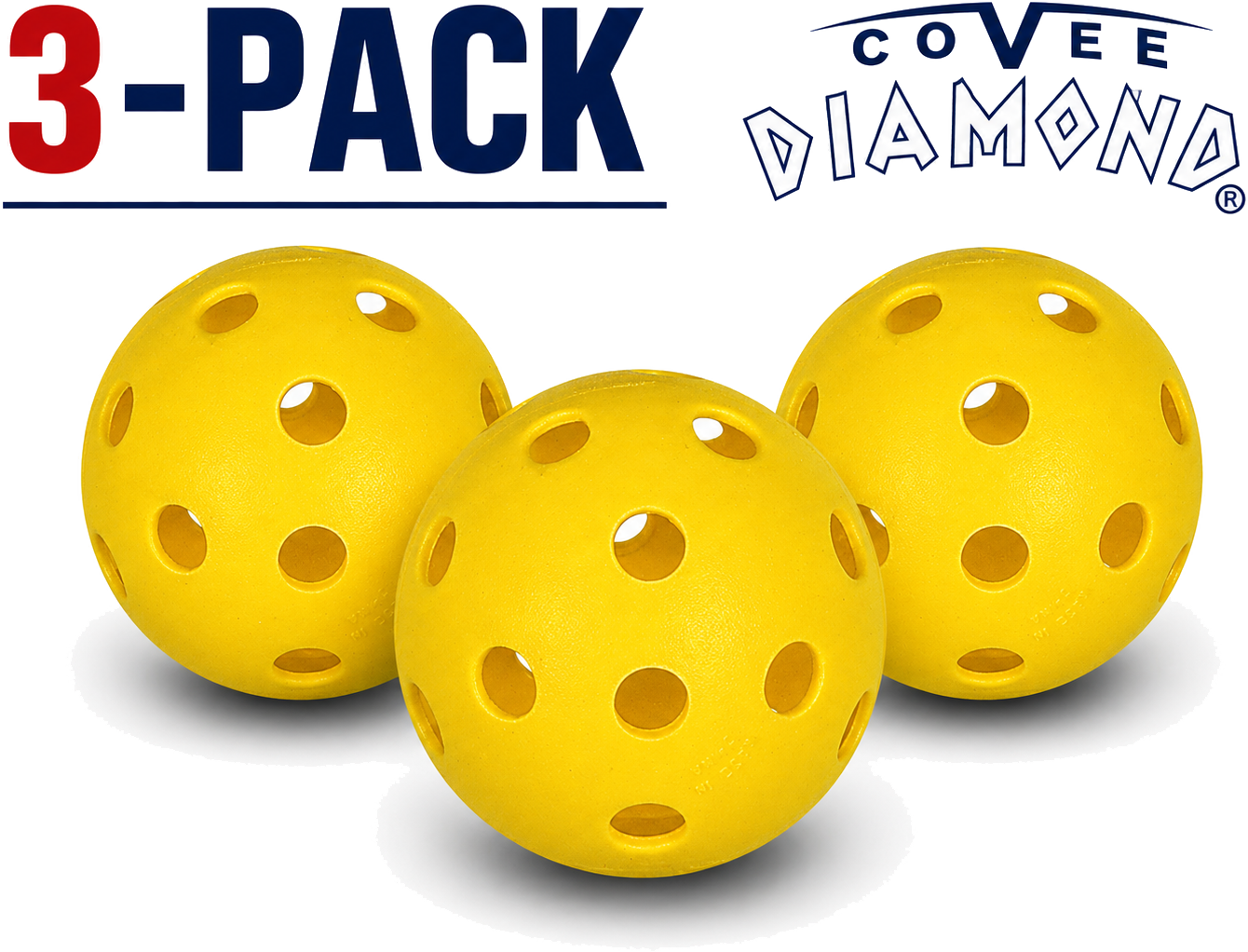 Covee/Diamond CD-PPB-9: Plastic Gatenbal Honkbal (3-Pack)