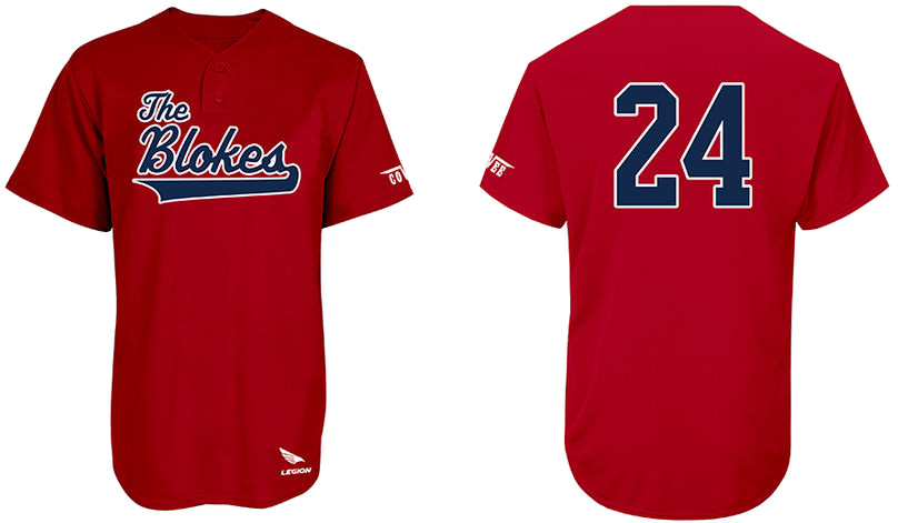 Blokes Jersey, 2 Buttons: Flatback Mesh