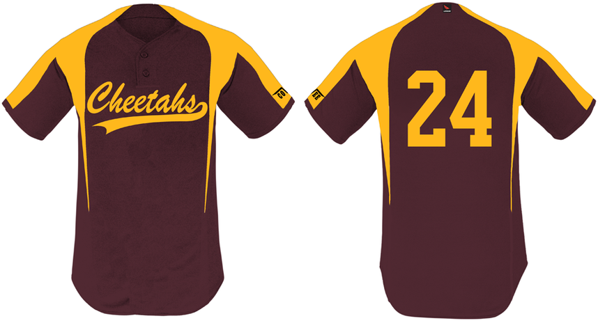 Camisa Cheetahs, 2 botones: Flatback Mesh