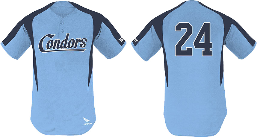 Camisa Condors, 2 botones: Flatback Mesh