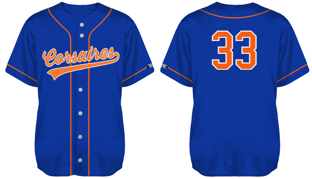 Jersey Corsaires de Andernos, Royal: Flatback Mesh