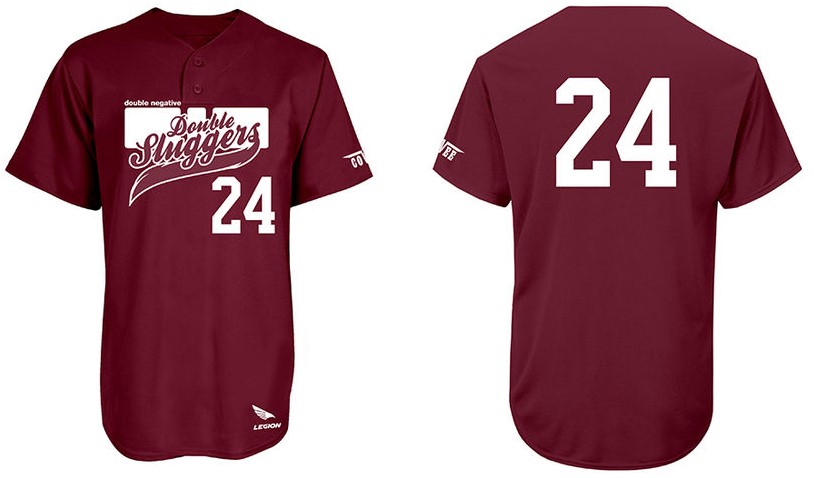 Double Sluggers Shirt, 2 Knoopjes: Flatback Mesh