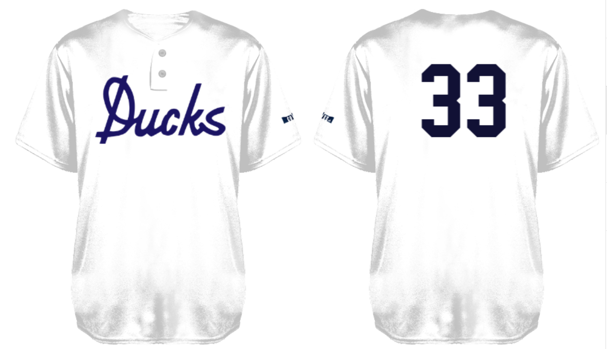 Ducks Jersey, 2-Buttons: Flatback Mesh