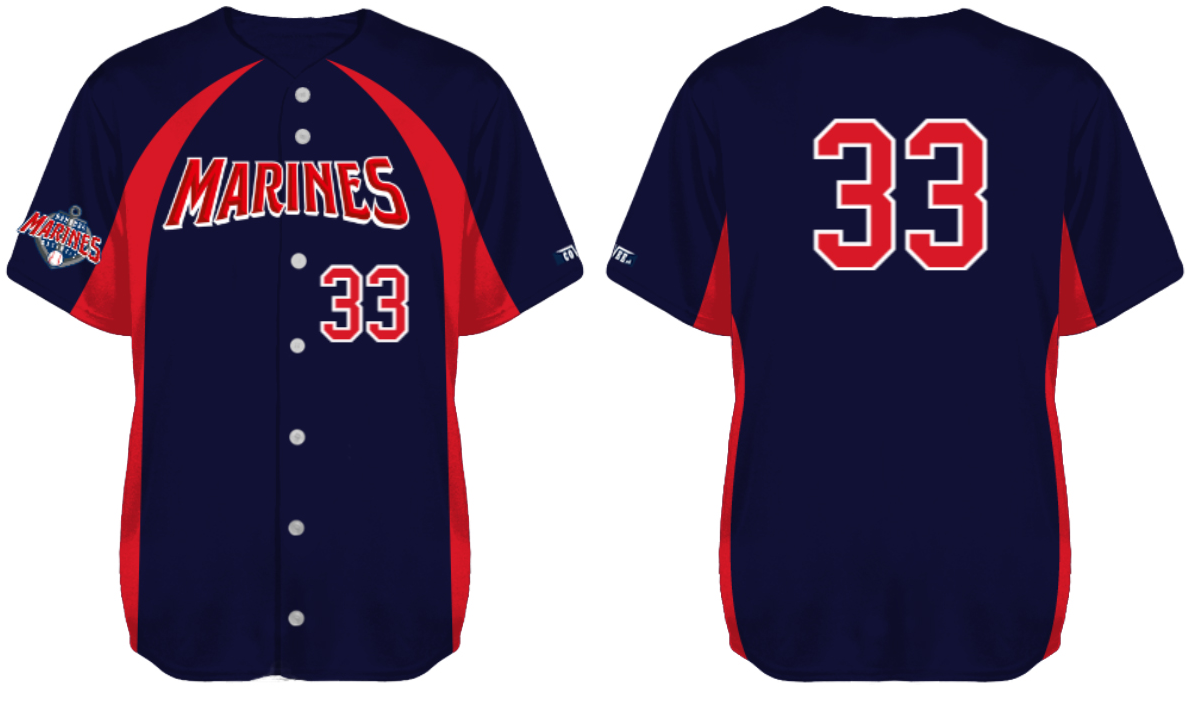 Hamburg Marines Jersey,Speed Flatback Mesh: Navy