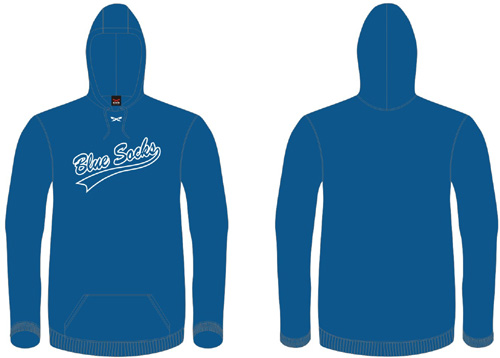 Calze blu con cappuccio