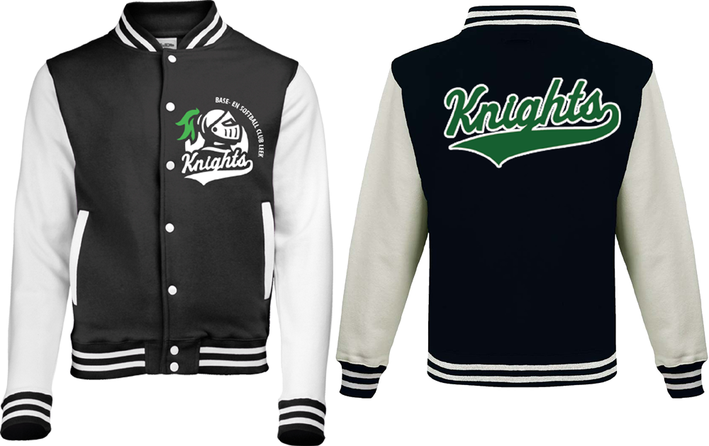 Knights Leek Varsity Jack met logo op rug