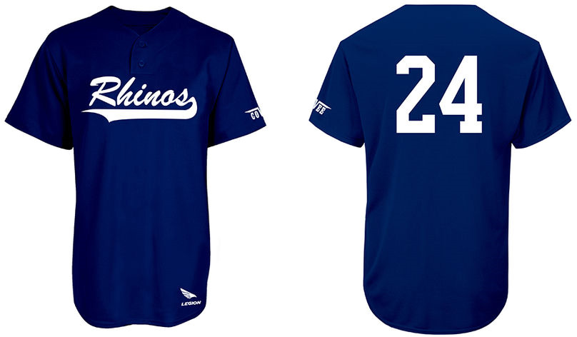 Arnhem Rhinos Jersey: 2 Burrons, Flatback Mesh
