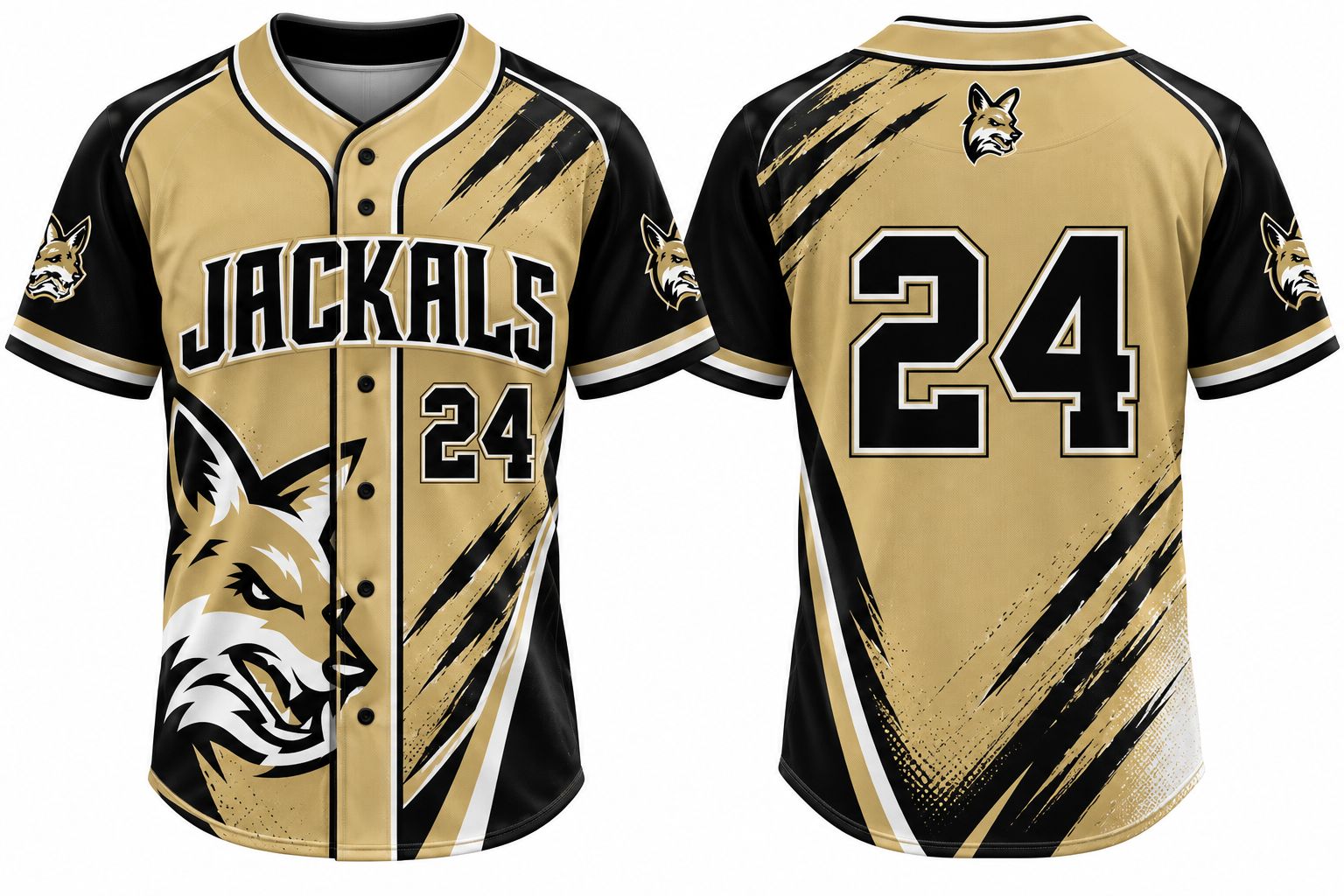 Amiens Jackals Alternate Jersey, Flatback Mesh