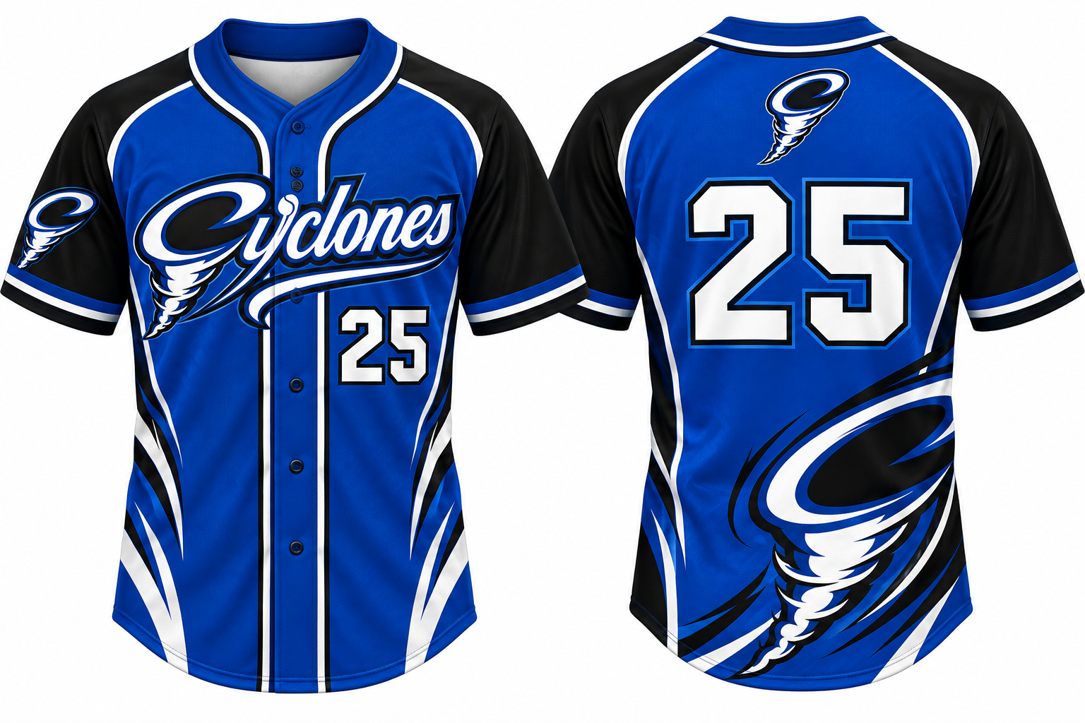 Dinan Cyclones Alternate Jersey, Flatback Mesh