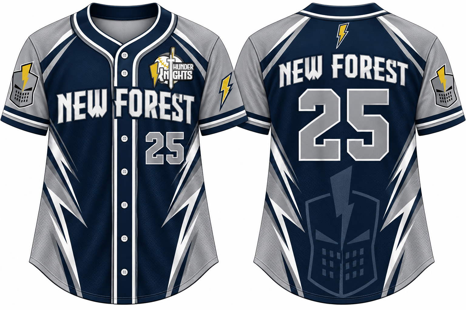 New Forest Thunderknights Alternate Jersey, Flatback Mesh