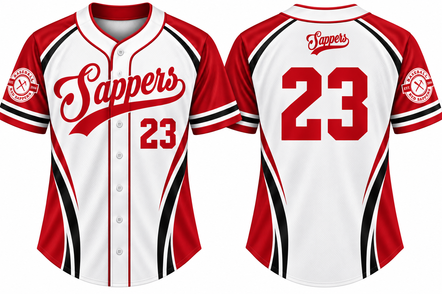 Dudelange Red Sappers Alternate Jersey, Flatback Mesh