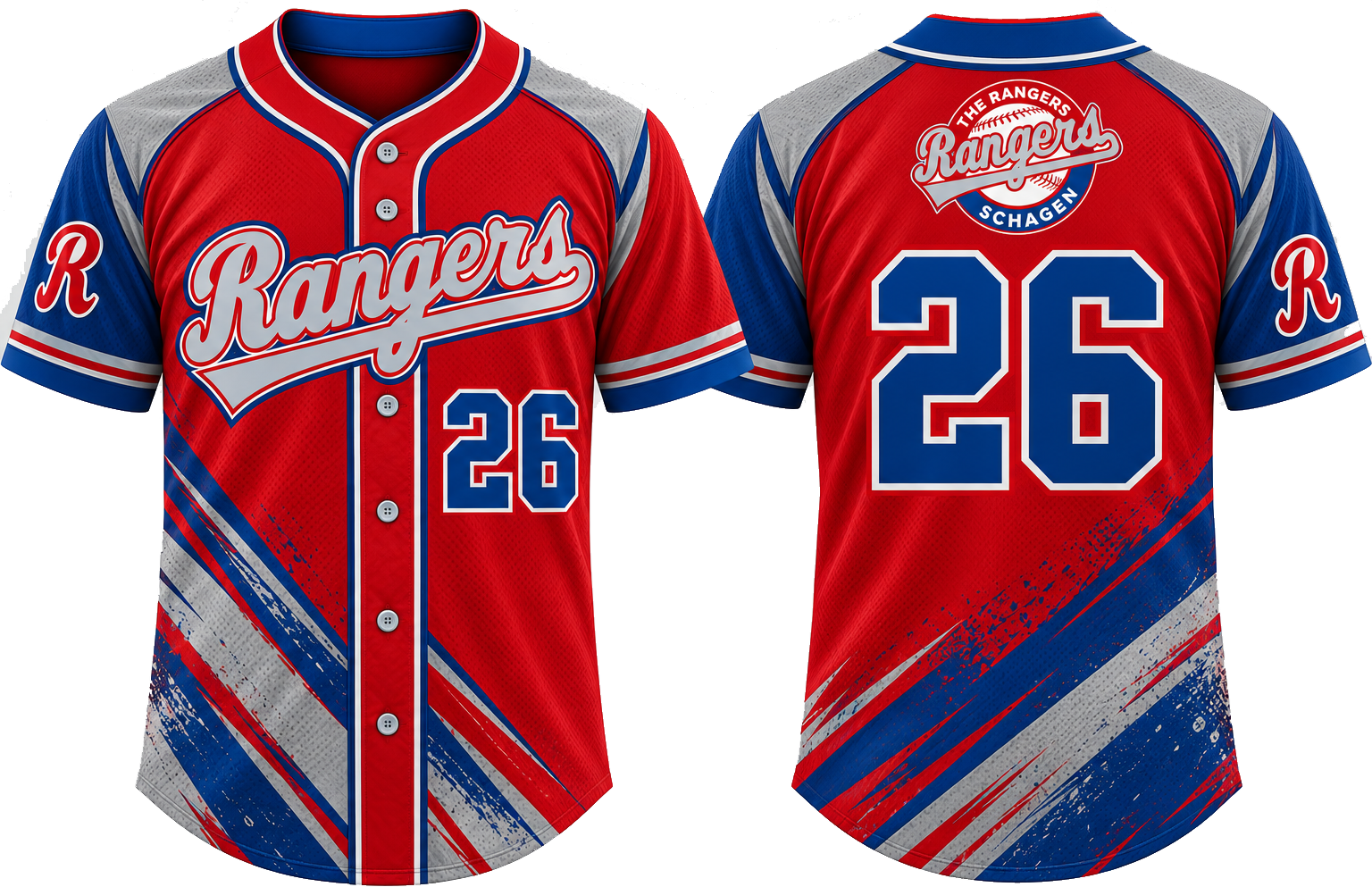 Rangers Schagen Alternate Jersey, Flatback Mesh