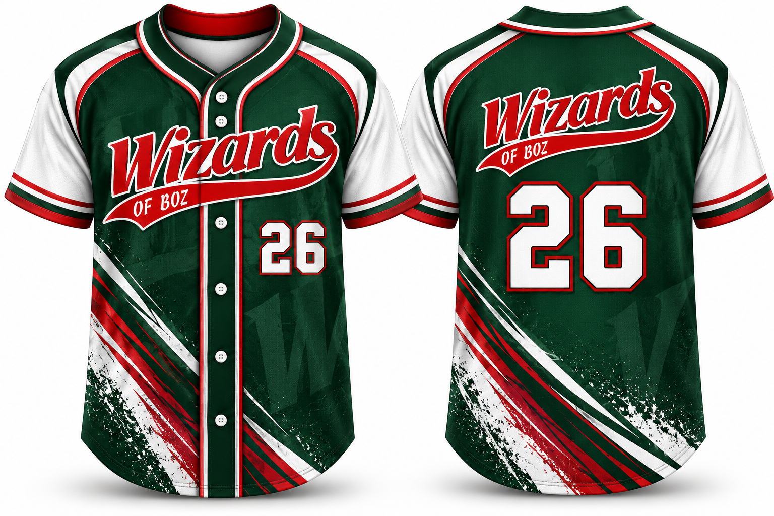 Wizards of Boz Alternate Jersey, Flatback Mesh