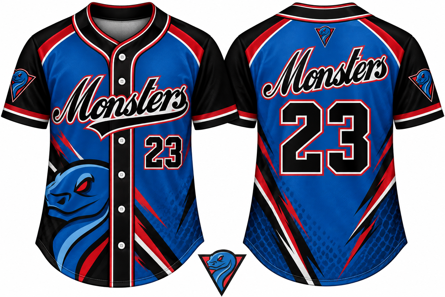 Bromölla Monsters Alternate Jersey, Flatback Mesh
