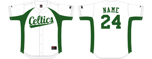Maglia Tournai Celtics: Bianco, Baseball