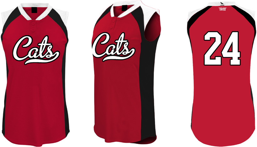 Merchtem Cats Shirt Softbal: Flatback Mesh