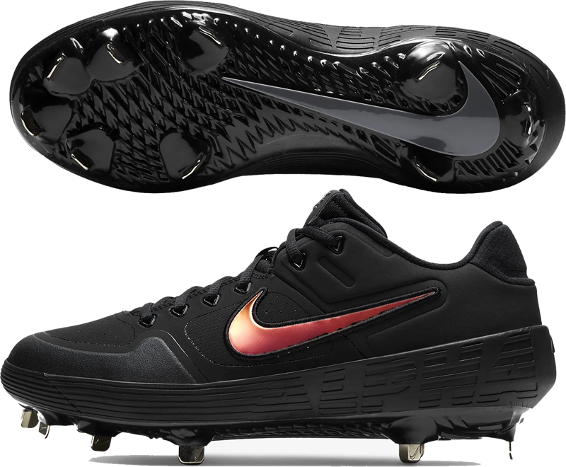 Nike Alpha Huarache Elite 2 Low: Zwart/Zwart