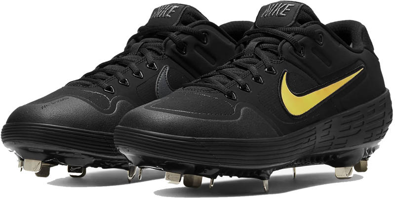 Nike Alpha Huarache Elite 2 Low: Zwart/Zwart