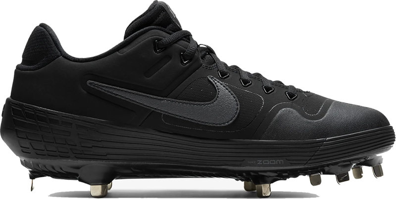 Nike Alpha Huarache Elite 2 Low: Zwart/Zwart