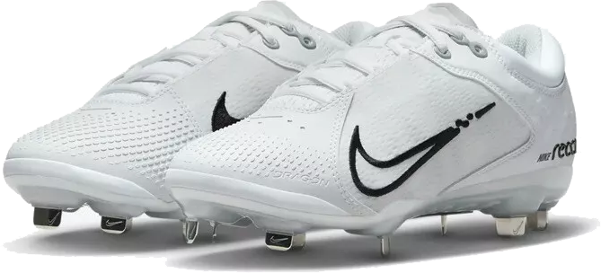 Nike Hyperdiamond 4 Elite Metaal, Dames: Wit/Zwart