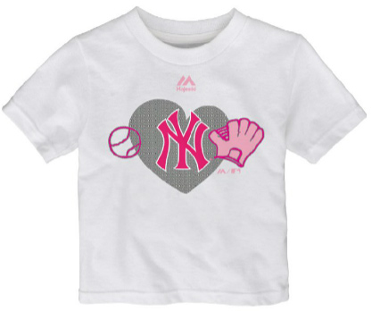Maglietta Girls Just Love Baseball: Yankees Wit