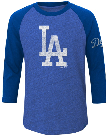 Vintage T-Shirt 3/4 mouw Dodgers, Jeugd