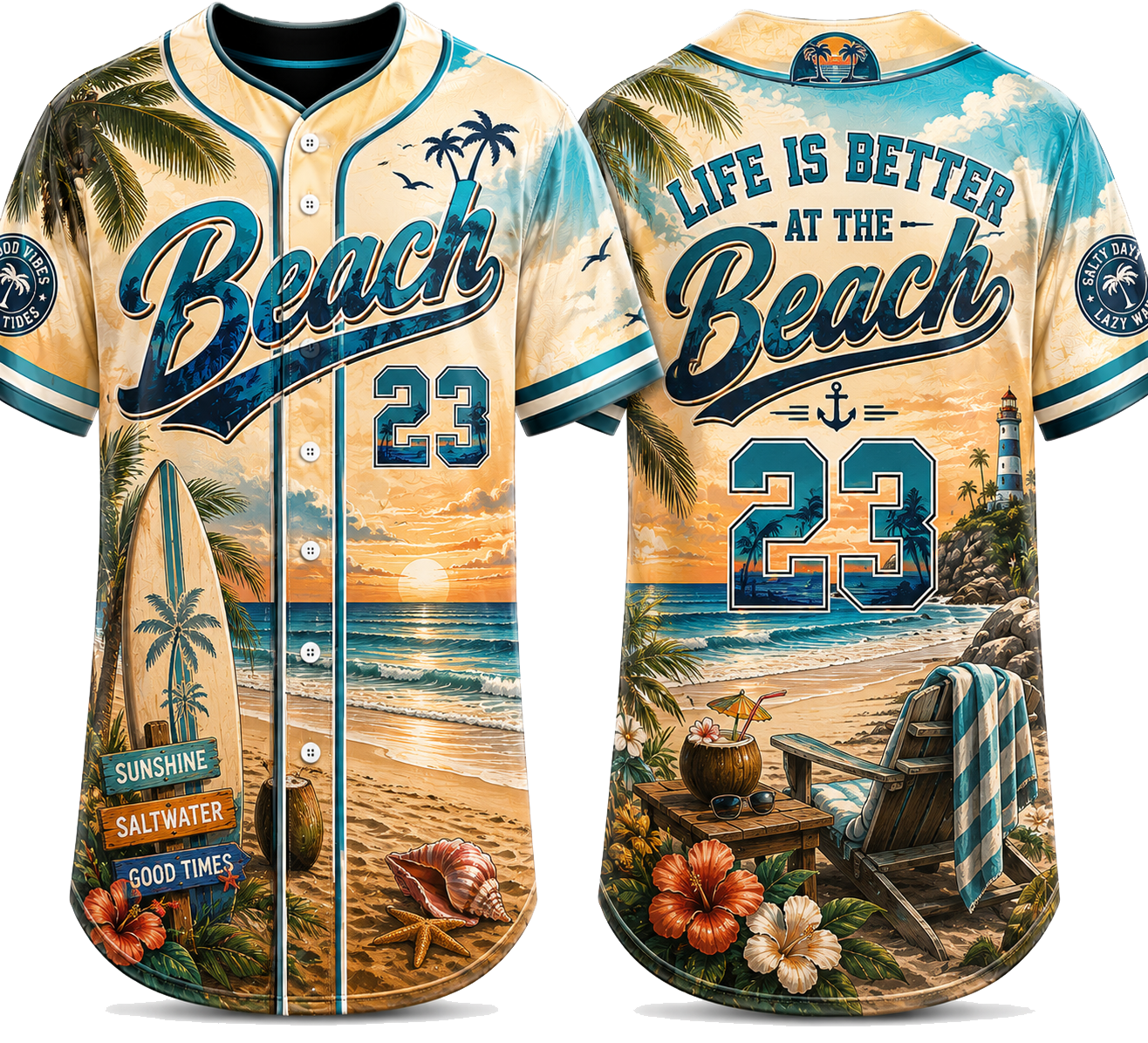 Party Jersey Mesh: Beach