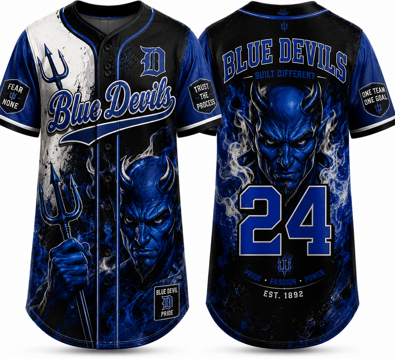 Party Jersey Mesh: Blue Devils