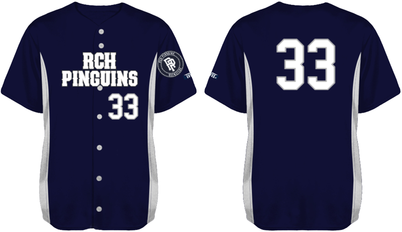 RCH Pinguins Jersey, Navy/Grey: Flatback Mesh