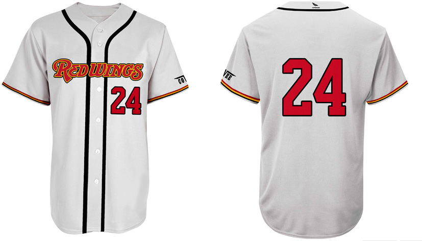Rennes Redwings Jersey, White: Flatback Mesh