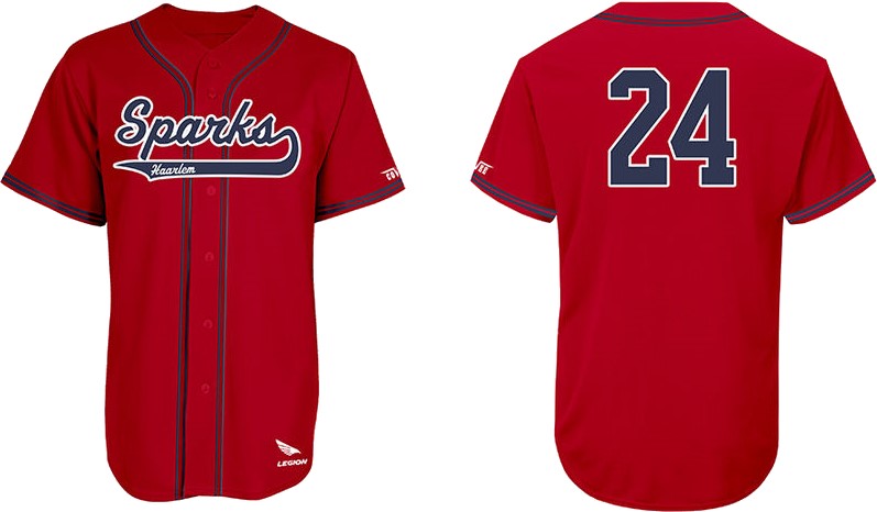 Sparks Jersey Baseball Red