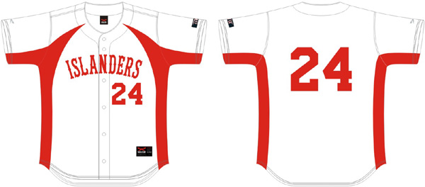 Islanders Softbal Shirt Pin Dot Mesh