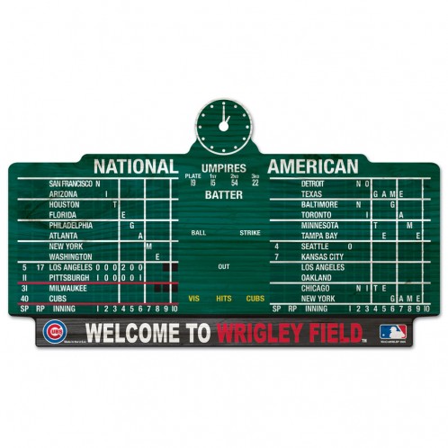 Segno di legno Cubs Scorebord