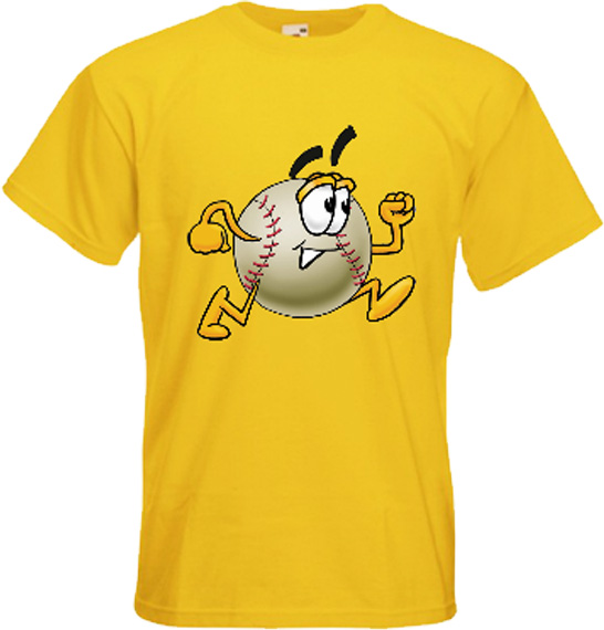 Mr. Baseball Camiseta amarillo: Run